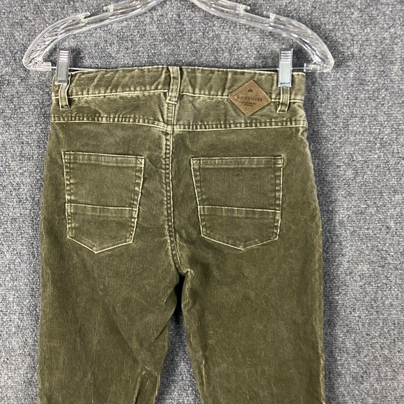 Quicksilver Corduroy Pants Men's 25x25 Straight Tapered Fit Youth Green Cotton‎ - Picture 7 of 10
